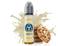 Boccetta contenente liquido svapo al gusto cremoso di cookies per sigaretta elettronica