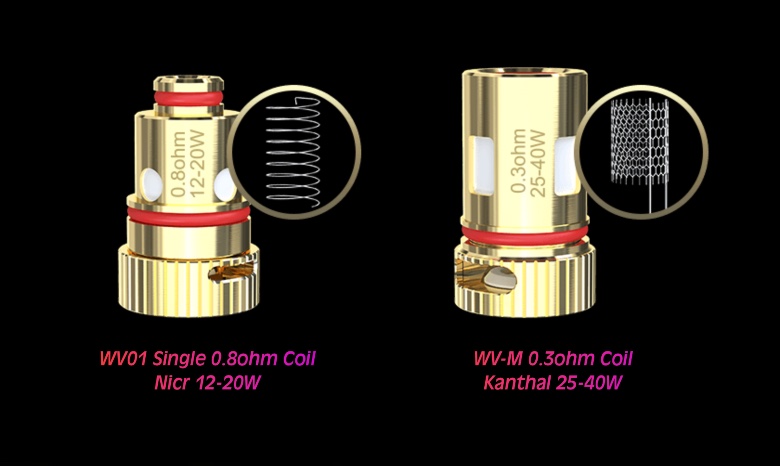 coil 0.8 ohm e 0.3 ohm per Wismec R40