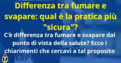 Differenza tra fumare e svapare
