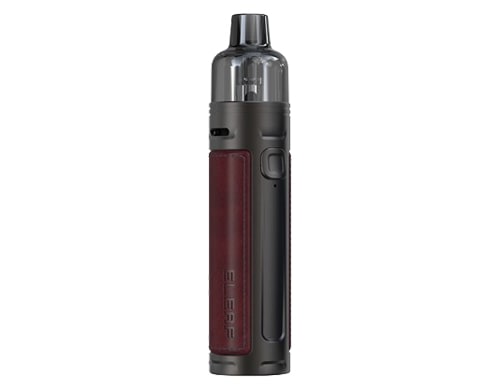 sigaretta elettronica iSolo-R con impugnatura in pelle rossa