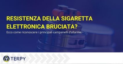 resistenza sigaretta elettronica bruciata