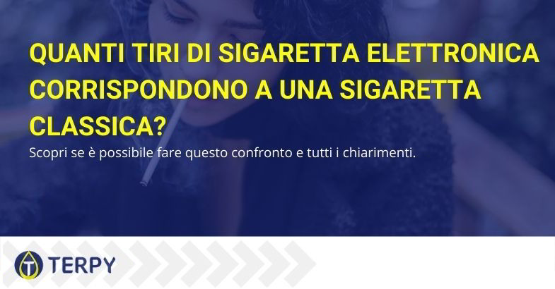 Quanti tiri di sigaretta elettronica corrispondono a una sigaretta classica