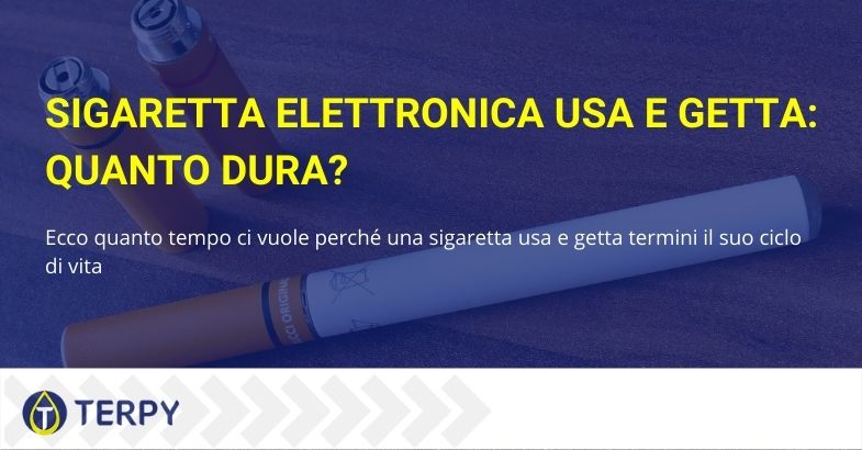 La sigaretta usa e getta dura fino a quando non si esaurisce il liquido in essa contenuto