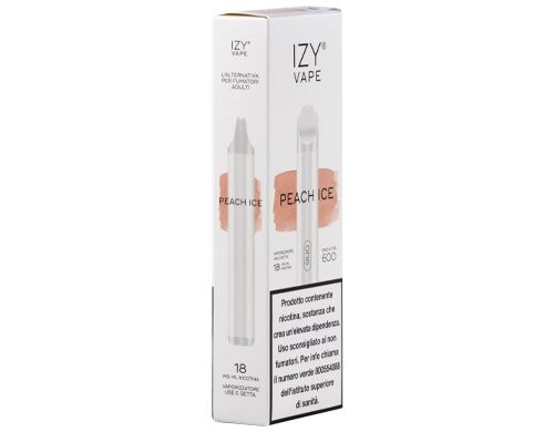 confezione sigaretta monouso IZY con 600 puff gusto peach ice