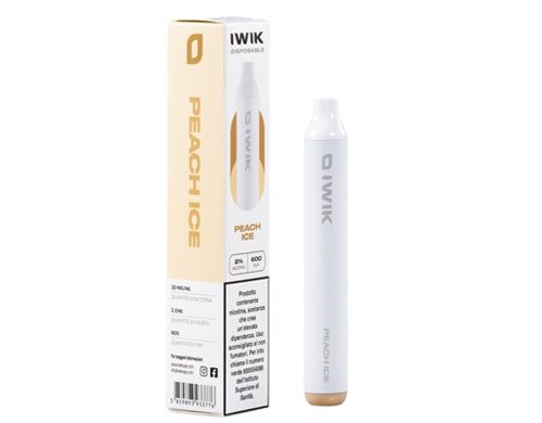 pack e vape pen con 600 puff usa e getta IWIK peach ice