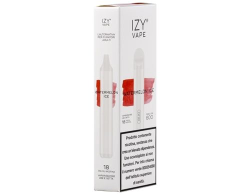 packaging della sigaretta usa e getta IZY gusto watermelon ice