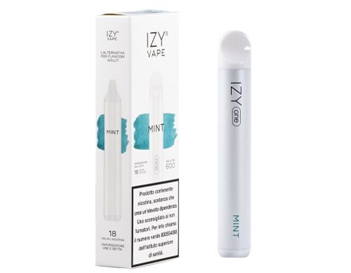 sigaretta elettronica usa e getta con box IZY con 600 puff al gusto mint