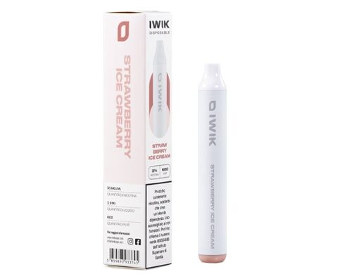 vape pen usa e getta con scatola IWIK strawberry ice cream