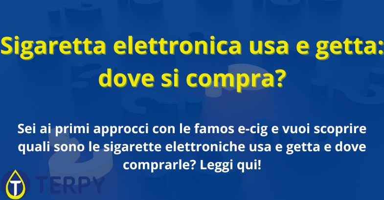 Sigaretta elettronica usa e getta: dove si compra?